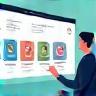 Step 1 Icon: Person looking at course options